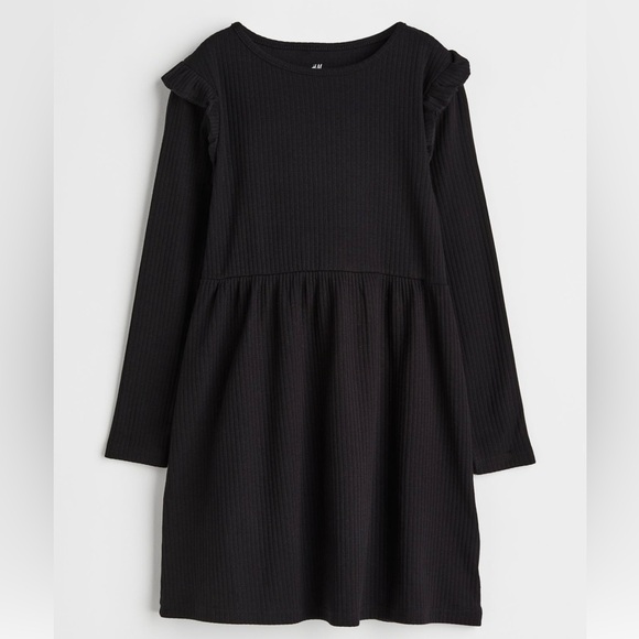 H&M black ribbed dress - Picture 1 of 5